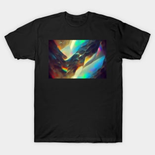 Holographic Crystal Fractured Waves T-Shirt